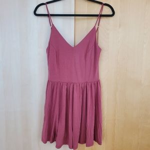 Burnt Red Open Back Romper